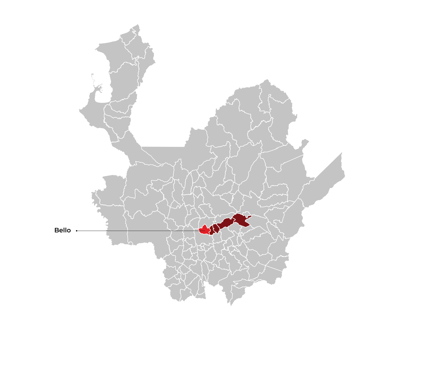Mapa Región Norte Antioqueño